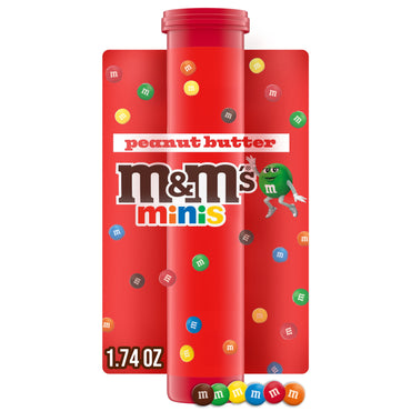 M&M's Caramelo de Chocolate con Leche y Mantequilla de Maní Minis - Megatubo de 1,74 oz (el Embalaje Puede Variar)