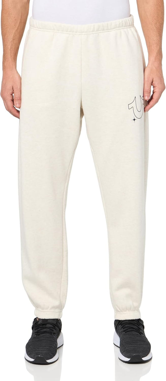 True Religion Pantalón deportivo holgado con tachuelas para hombre