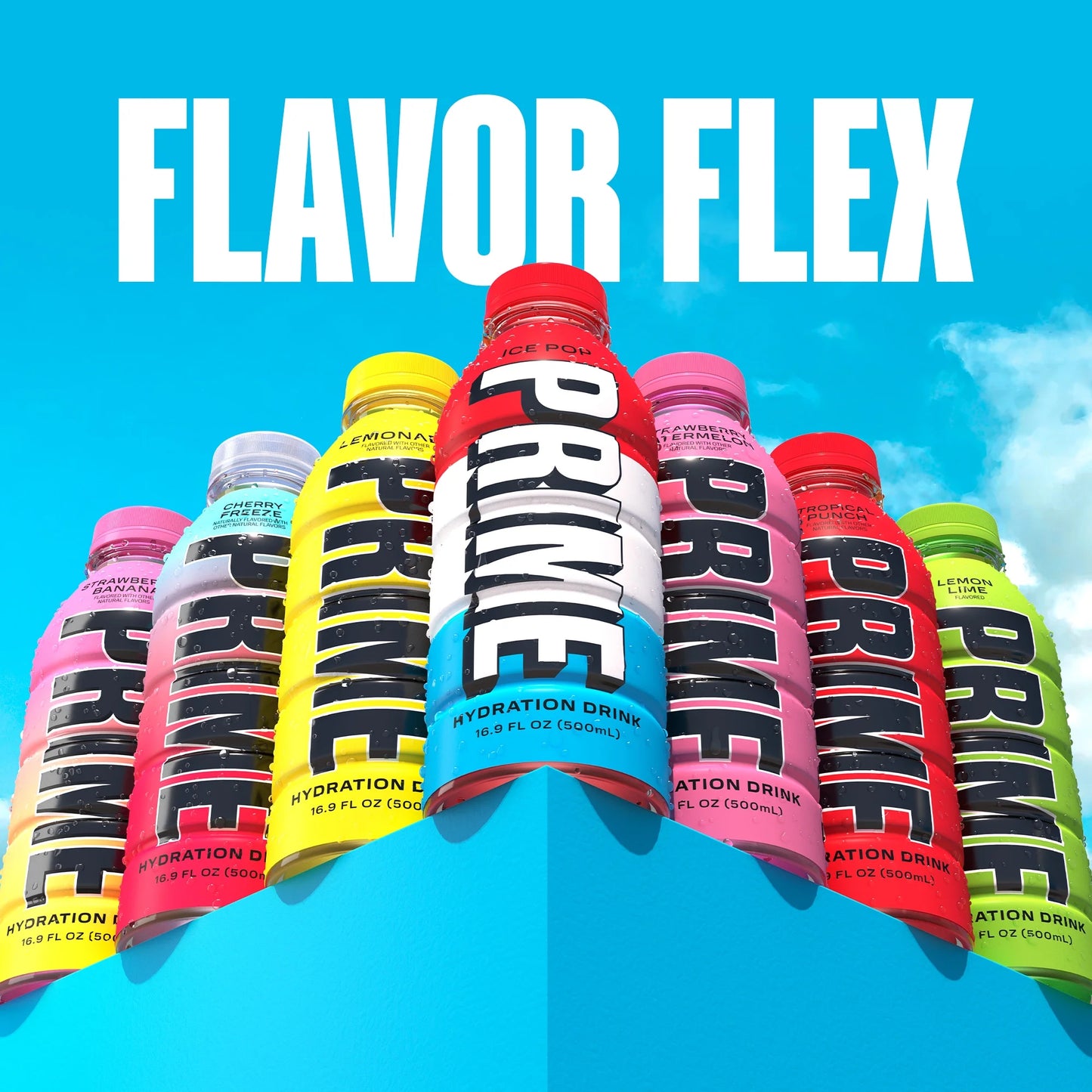 Prime Hydration Bebida Deportiva Ice Pop, 16,9 fl oz, Botella