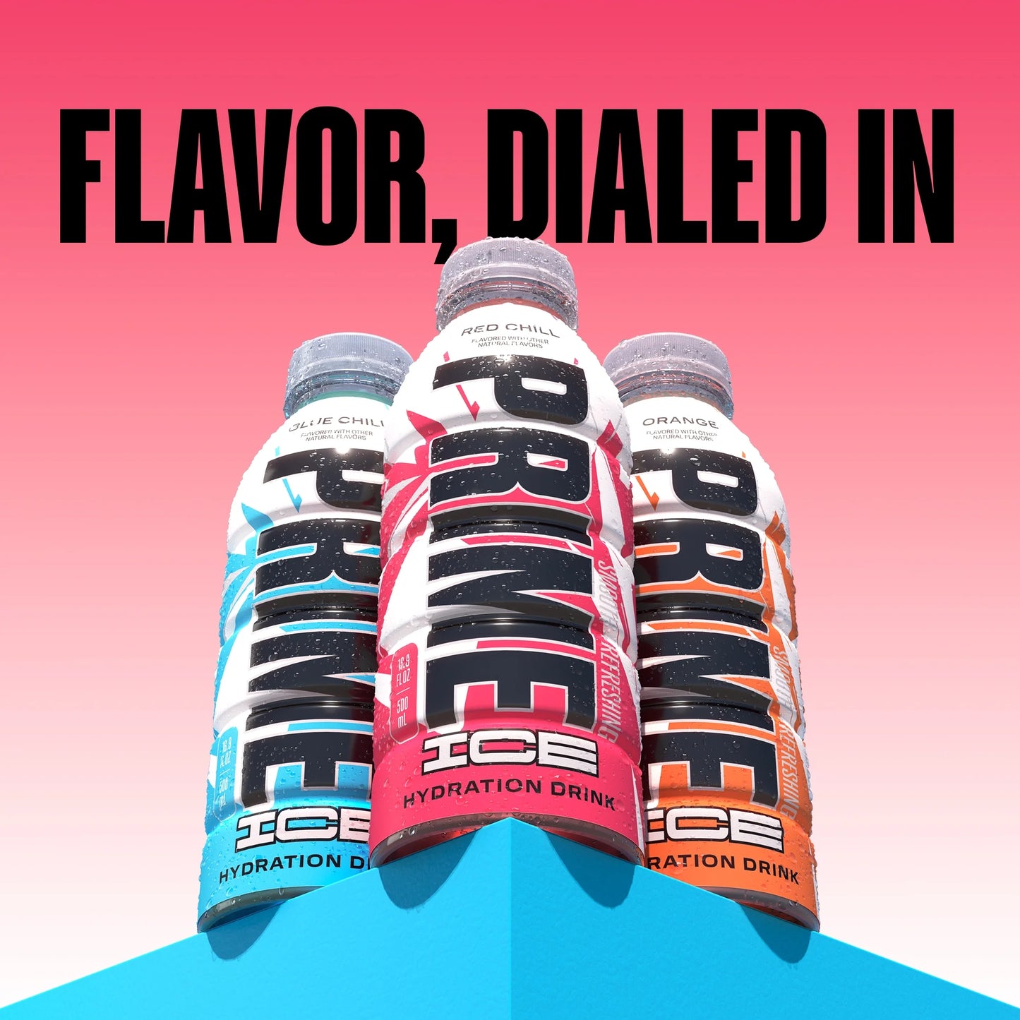 Prime Ice Bebida Deportiva Hidratante Red Chill, 16.9 fl oz, Botella