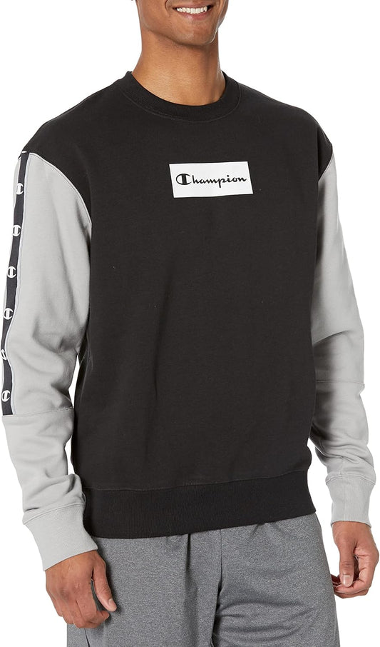 Champion Sudadera polar con logotipo de peso medio para hombre
