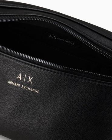 Armani Exchange Riñonera de cuero para hombre