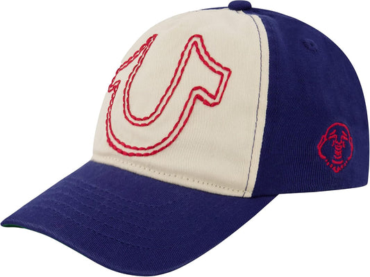 True Religion Sombrero de béisbol para niños con logotipo grande de herradura