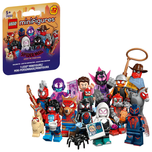 LEGO Minifigures Spider-Man: a Través Del Universo de las Arañas - Caja Misteriosa con 1 de 12 Juguetes para Niños para Juego de Simulación