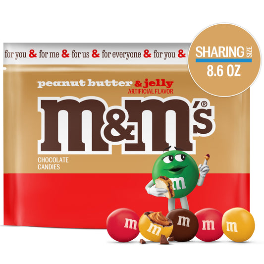 M&M's Mantequilla de Maní y Gelatina, Bolsa de 8.6 oz