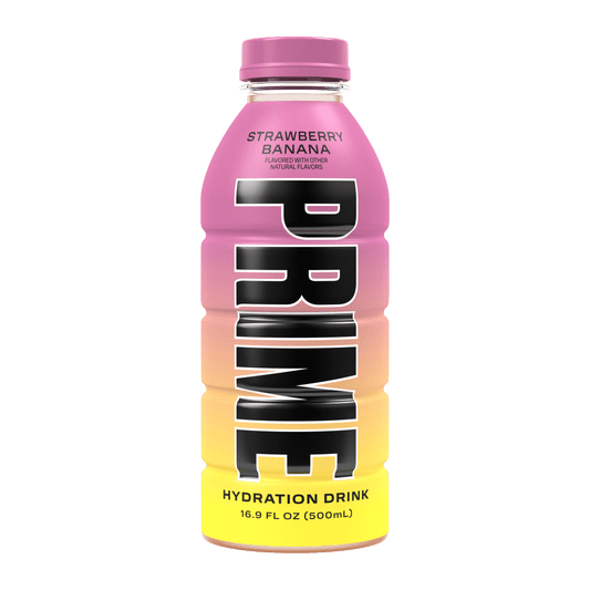 Prime Hydration Bebida Deportiva Fresa y Plátano, 16,9 fl oz, Botella