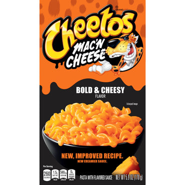 Cheetos Mac N Cheese Pasta con Salsa Saborizada Sabor Atrevido y Cursi, Caja de 5.9 oz