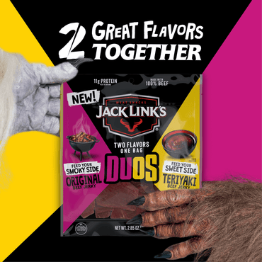 2.85 Oz Jack Link's Duos Cecina de Res Original y Teriyaki