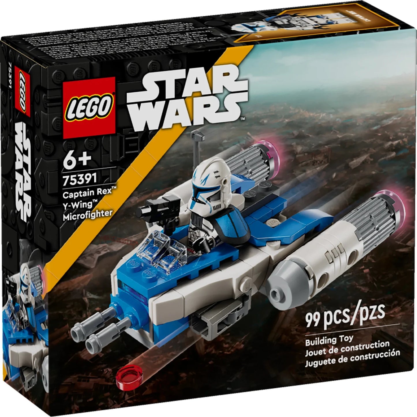 LEGO Star Wars: Juguete Coleccionable de Star Wars Y-Wing para Niños con Minifigura Capitan Rex
