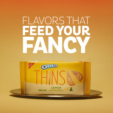OREO Thins Galletas Sándwich de Crema de Limón Tamaño Familiar