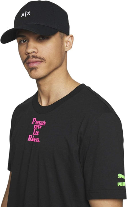 Armani Exchange Mens Small Contrast Logo Baseball Hat