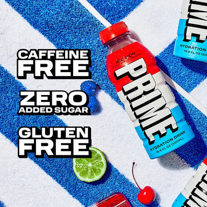 Prime Hydration Bebida Deportiva Ice Pop, 16,9 fl oz, Botella