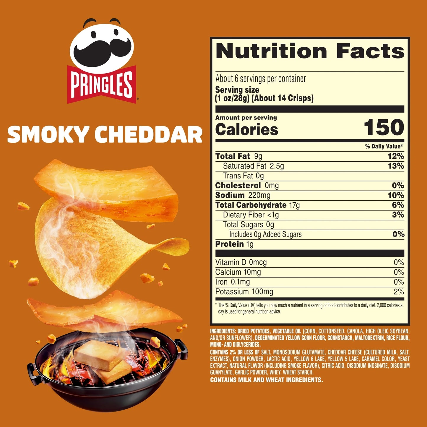Pringles Smoky Cheddar  5.5 Oz 