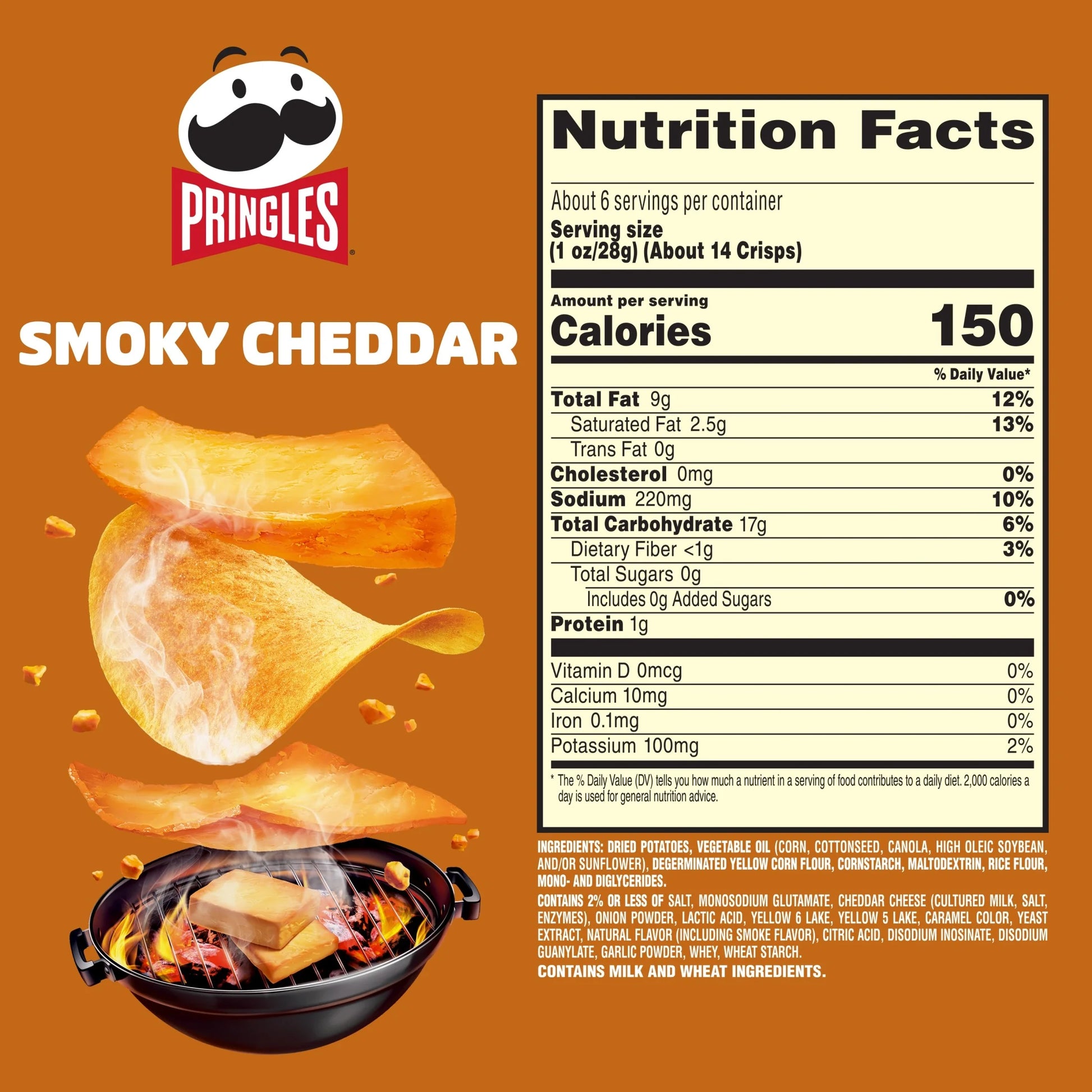 Pringles Smoky Cheddar  5.5 Oz 