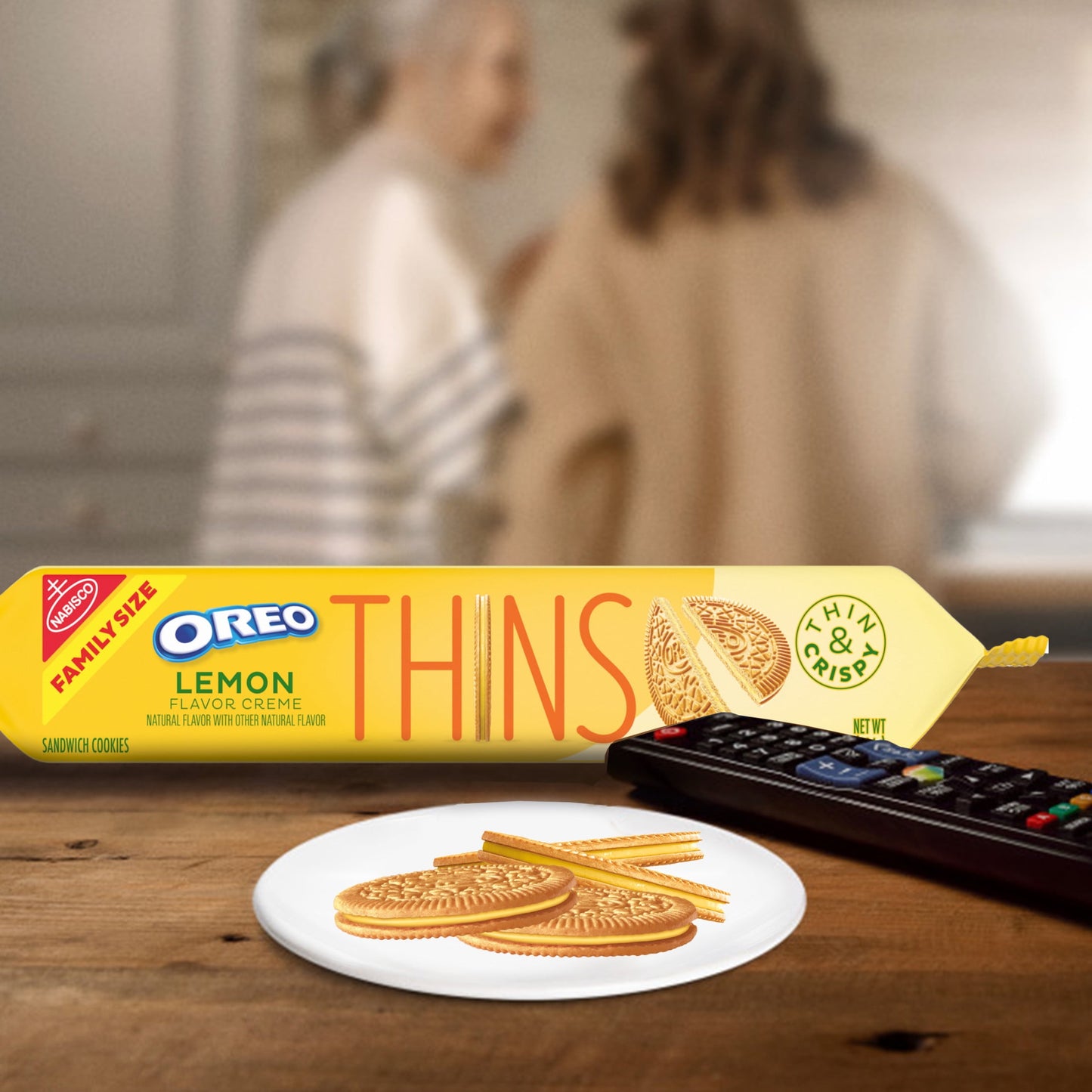 OREO Thins Galletas Sándwich de Crema de Limón Tamaño Familiar