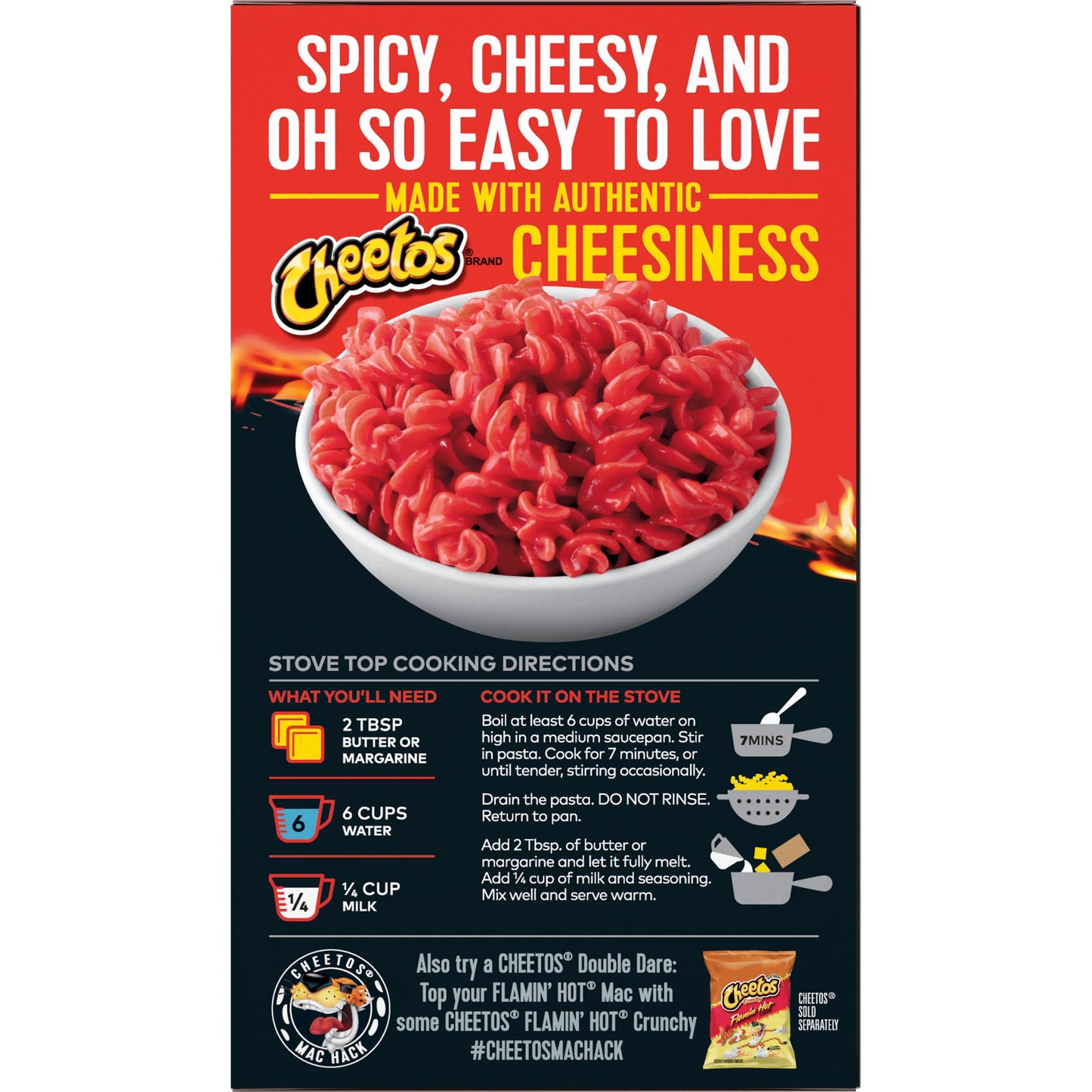 Cheetos Mac N Cheese Pasta con Salsa Saborizada Sabor Atrevido y Cursi, Caja de 5.9 oz