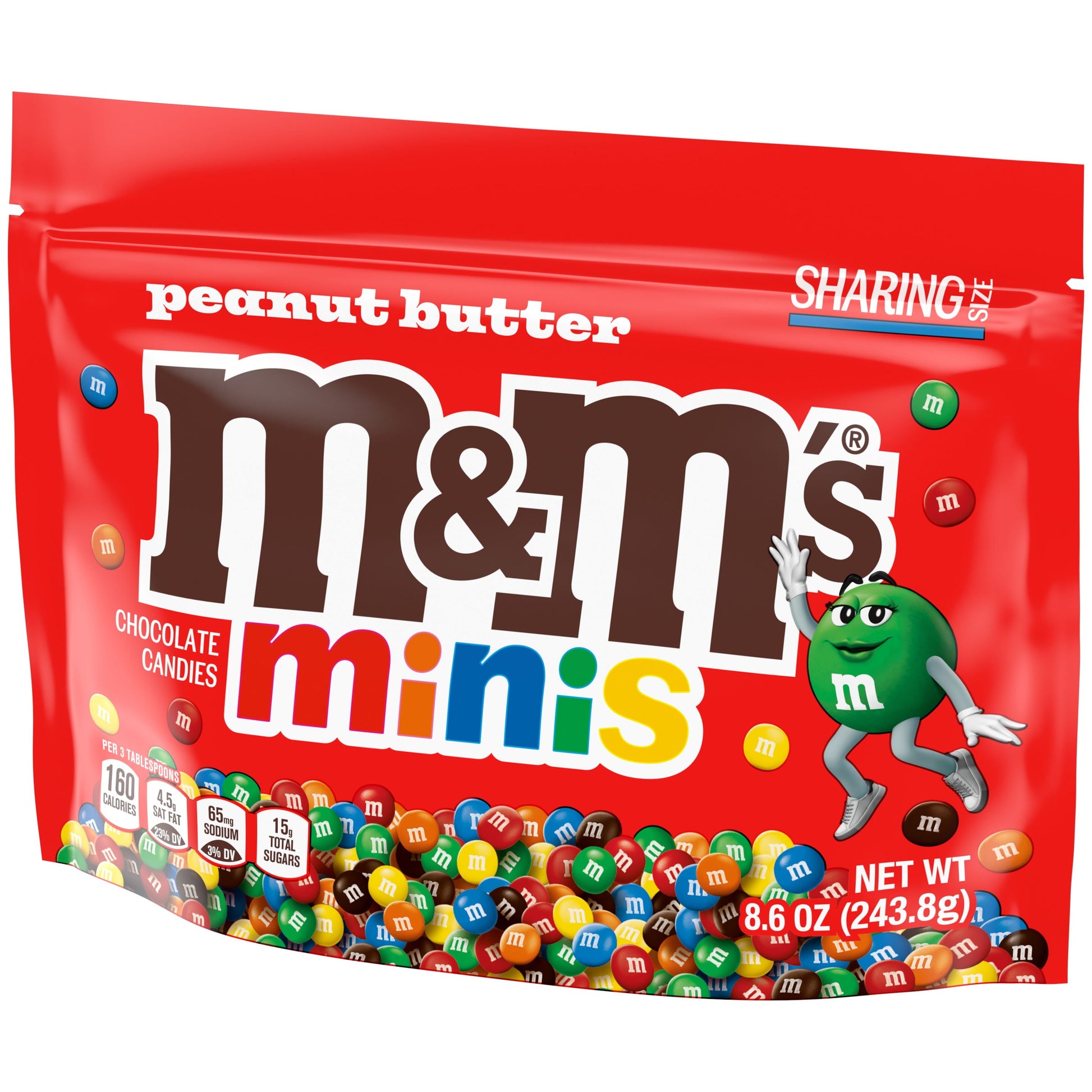 M&M's Caramelo de Chocolate con Leche y Mantequilla de Maní Minis Tamaño para Compartir: 8,6 oz. Bolsa
