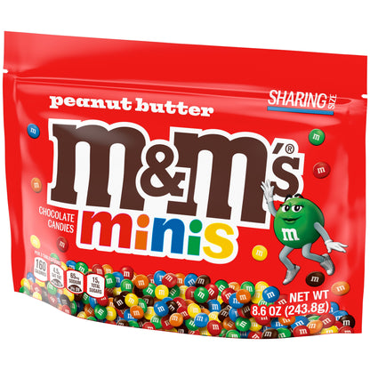 M&M's Caramelo de Chocolate con Leche y Mantequilla de Maní Minis Tamaño para Compartir: 8,6 oz. Bolsa