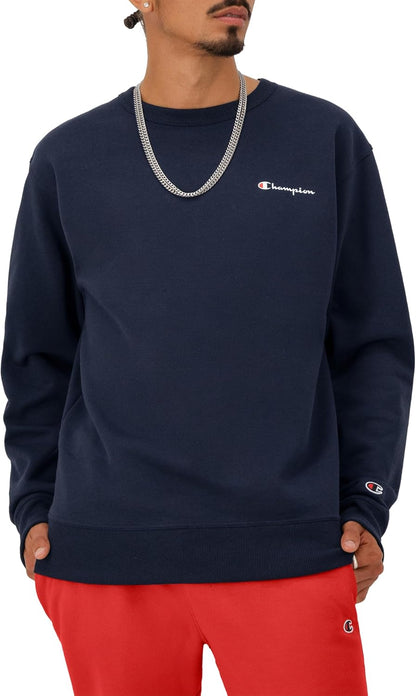Champion - Sudadera de vellón Powerblend de peso medio con cuello redondo para hombre