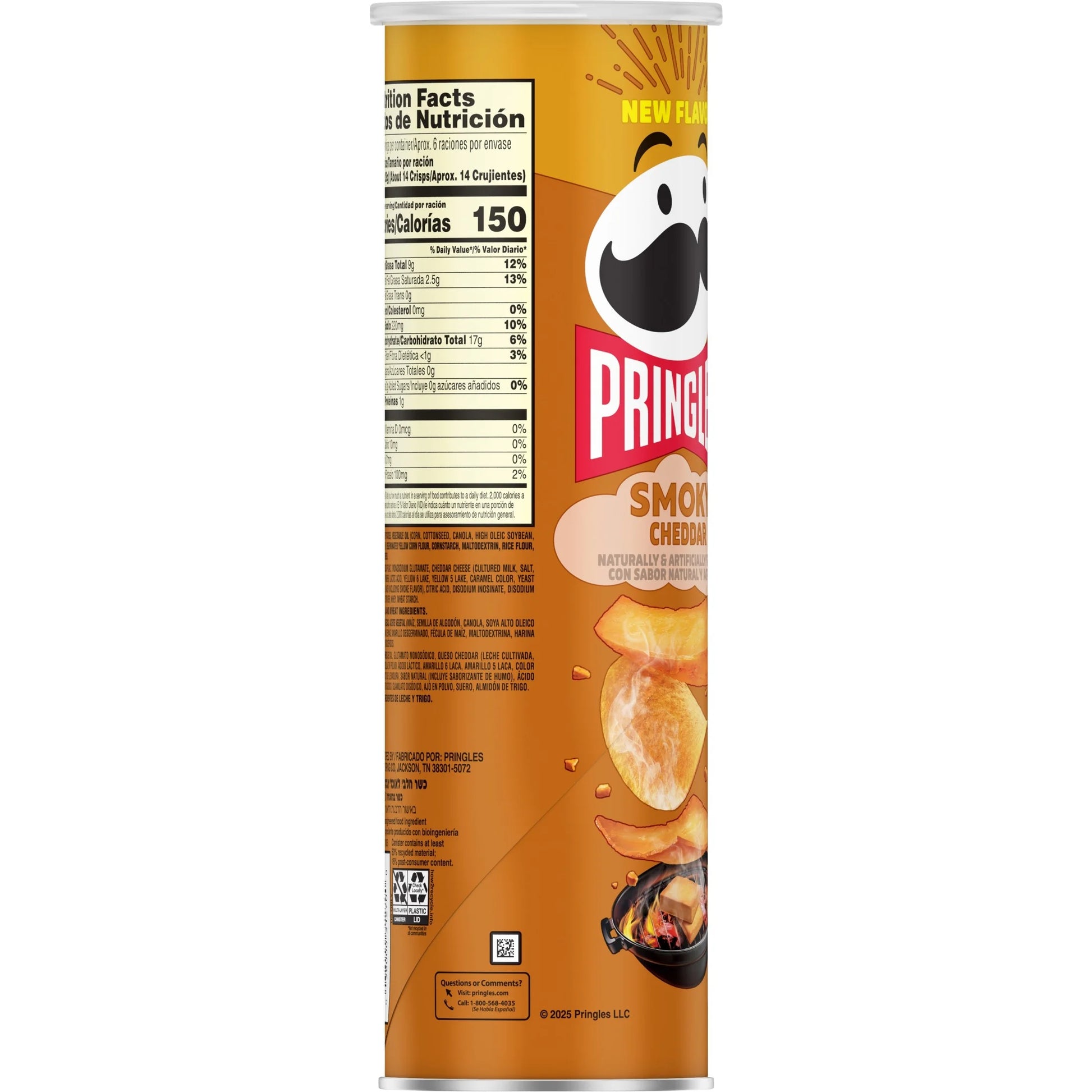 Pringles Smoky Cheddar  5.5 Oz 