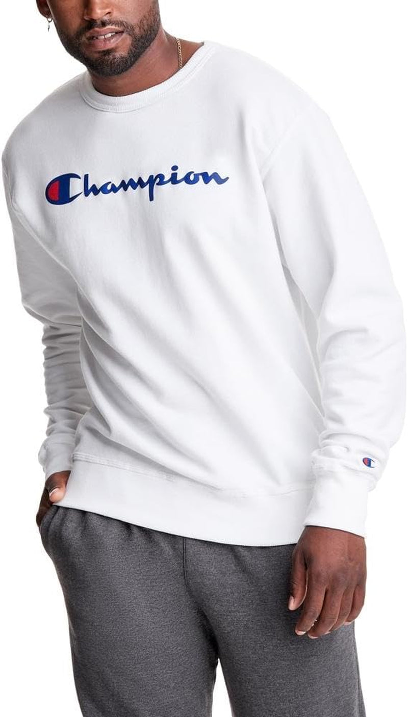 Champion - Sudadera de vellón Powerblend de peso medio con cuello redondo para hombre