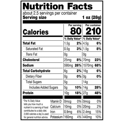 Jack Link's Flamin' Hot Cecina de Res Original con Sabor y Carnes Secas, Bolsa de 2.65 oz