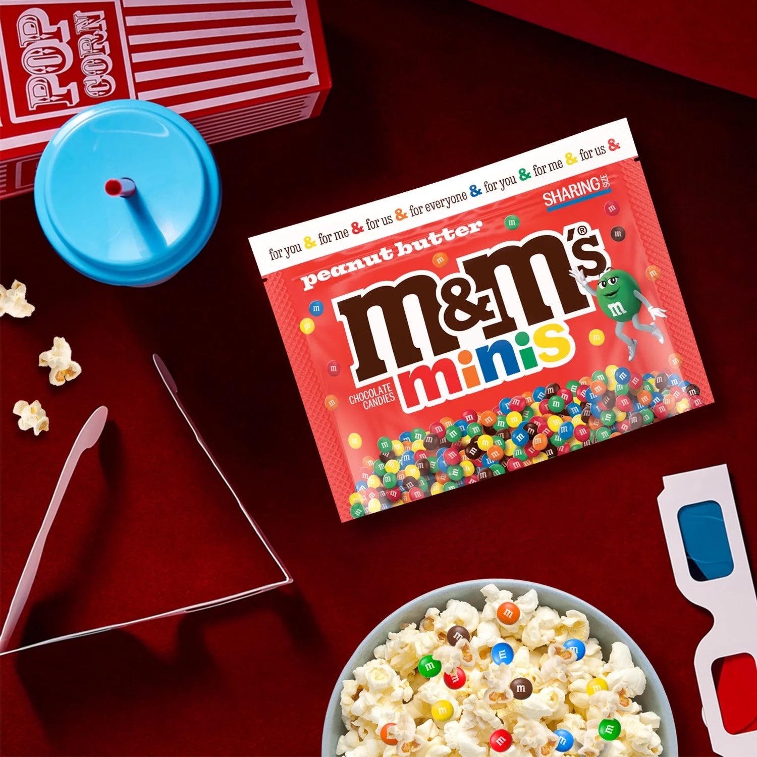 M&M's Caramelo de Chocolate con Leche y Mantequilla de Maní Minis Tamaño para Compartir: 8,6 oz. Bolsa