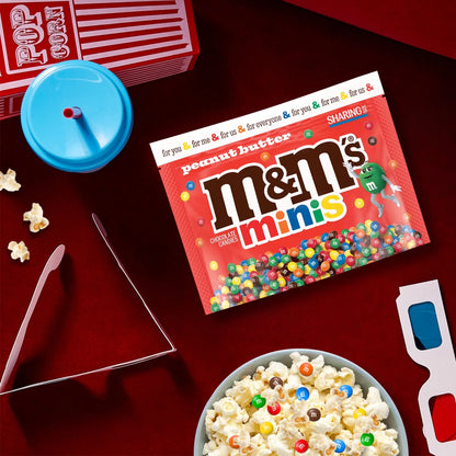 M&M's Caramelo de Chocolate con Leche y Mantequilla de Maní Minis Tamaño para Compartir: 8,6 oz. Bolsa