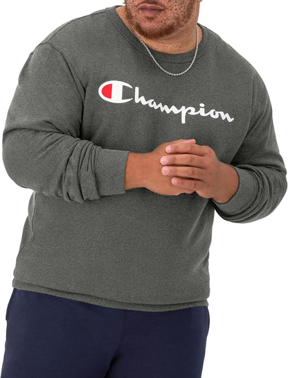 Champion - Sudadera de vellón Powerblend de peso medio con cuello redondo para hombre
