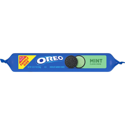 OREO Galletas Sándwich de Chocolate y Crema de Menta Tamaño Familiar, 18.71 oz