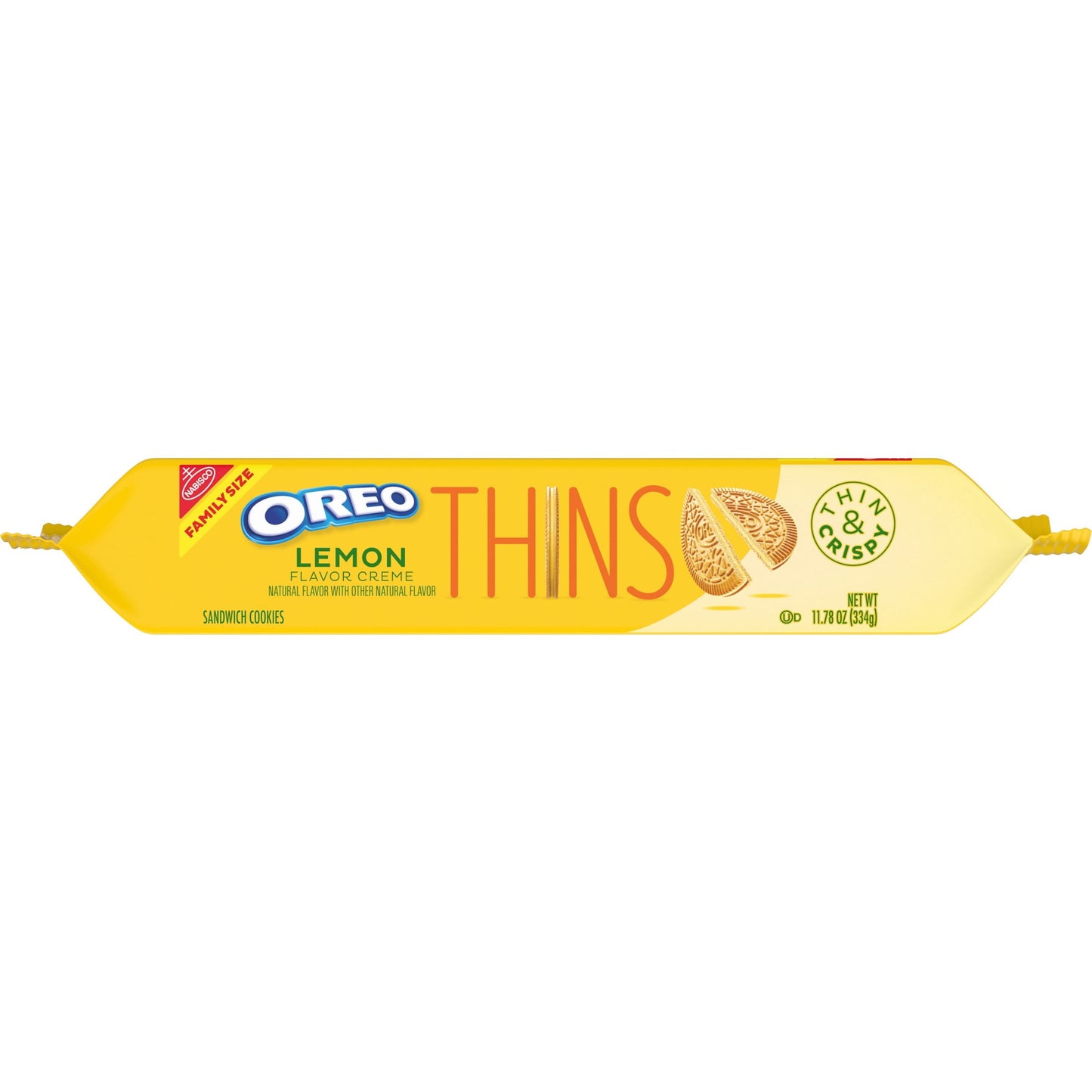 OREO Thins Galletas Sándwich de Crema de Limón Tamaño Familiar