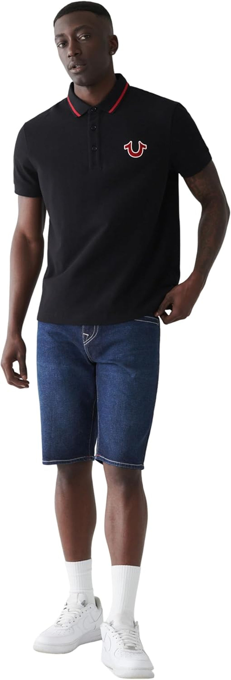 True Religion Polo con punta JV7 para hombre