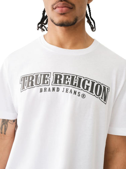 True Religion Camiseta pintada abierta relajada para hombre