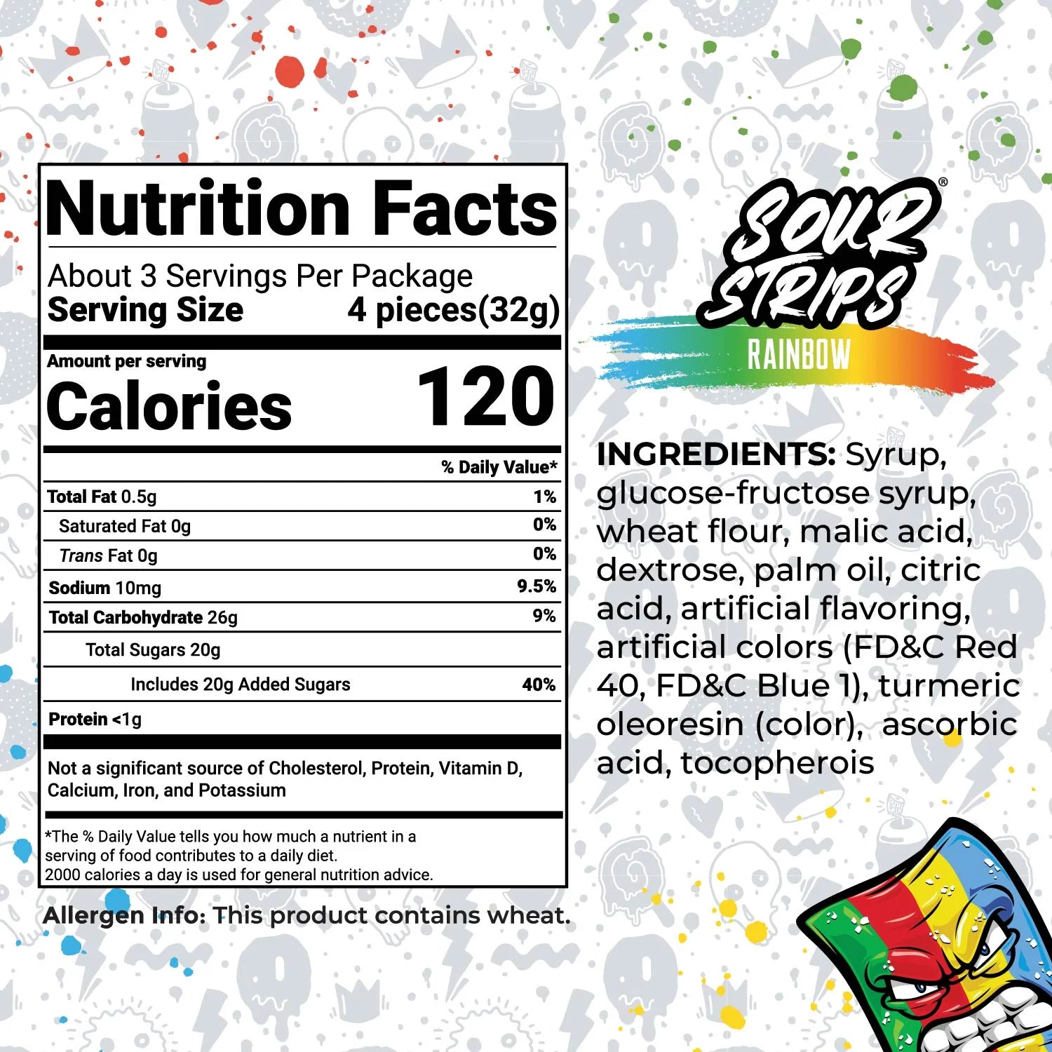 Sour strips tiras con sabor acido 