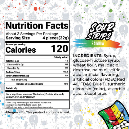 Sour strips tiras con sabor acido 