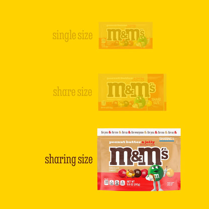 M&M's Mantequilla de Maní y Gelatina, Bolsa de 8.6 oz