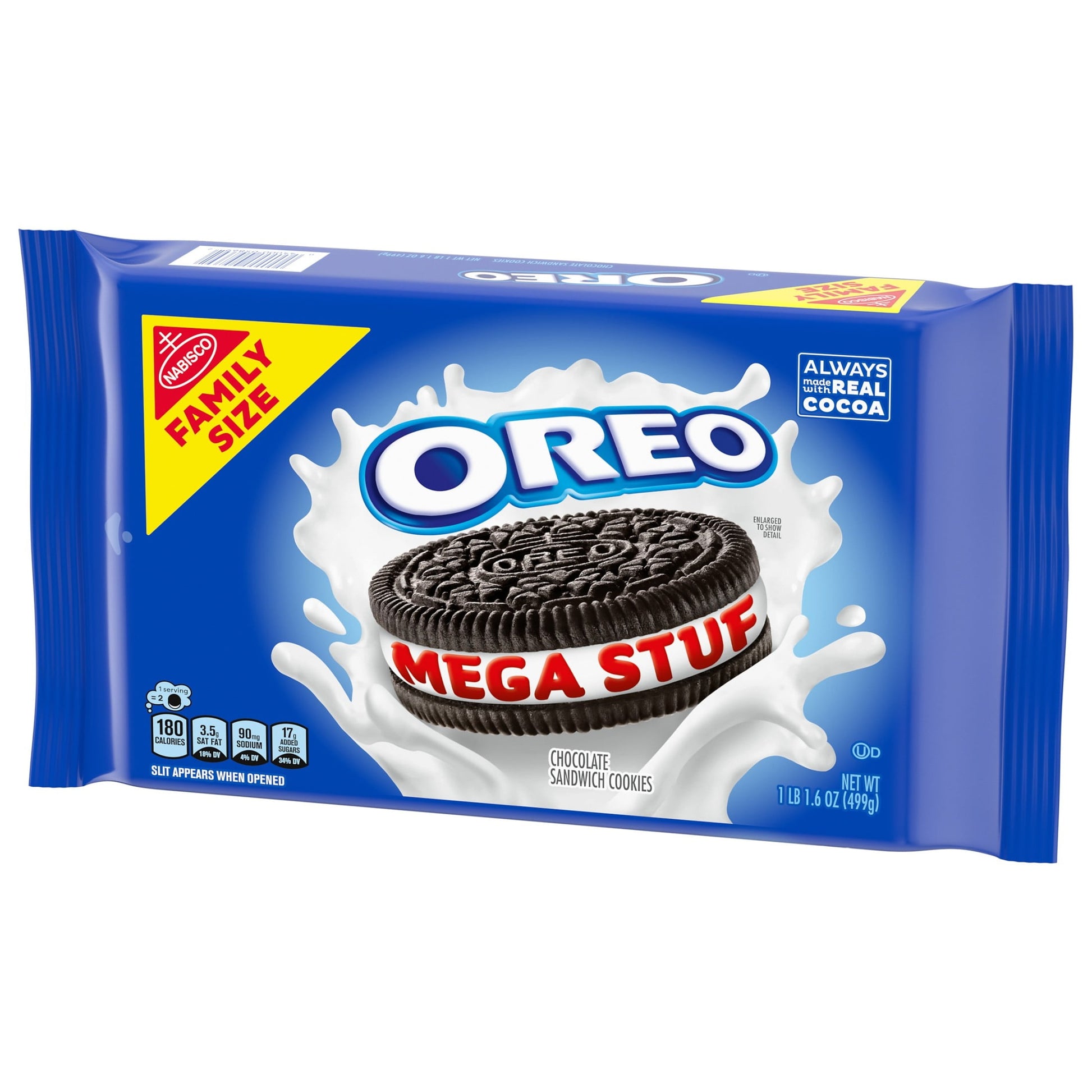OREO Thins Galletas Sándwich de Chocolate con Crema de Menta, Tamaño Familiar, 11.78 oz