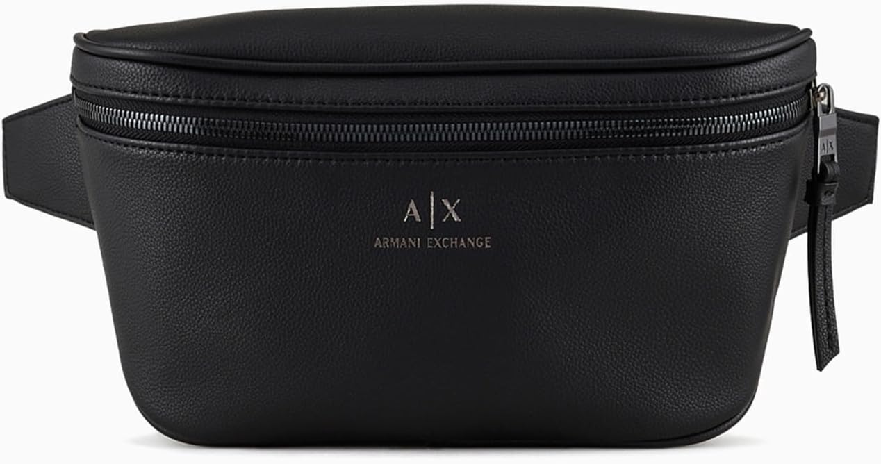 Armani Exchange Riñonera de cuero para hombre