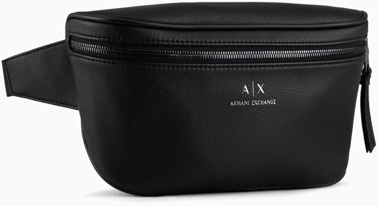 Armani Exchange Riñonera de cuero para hombre