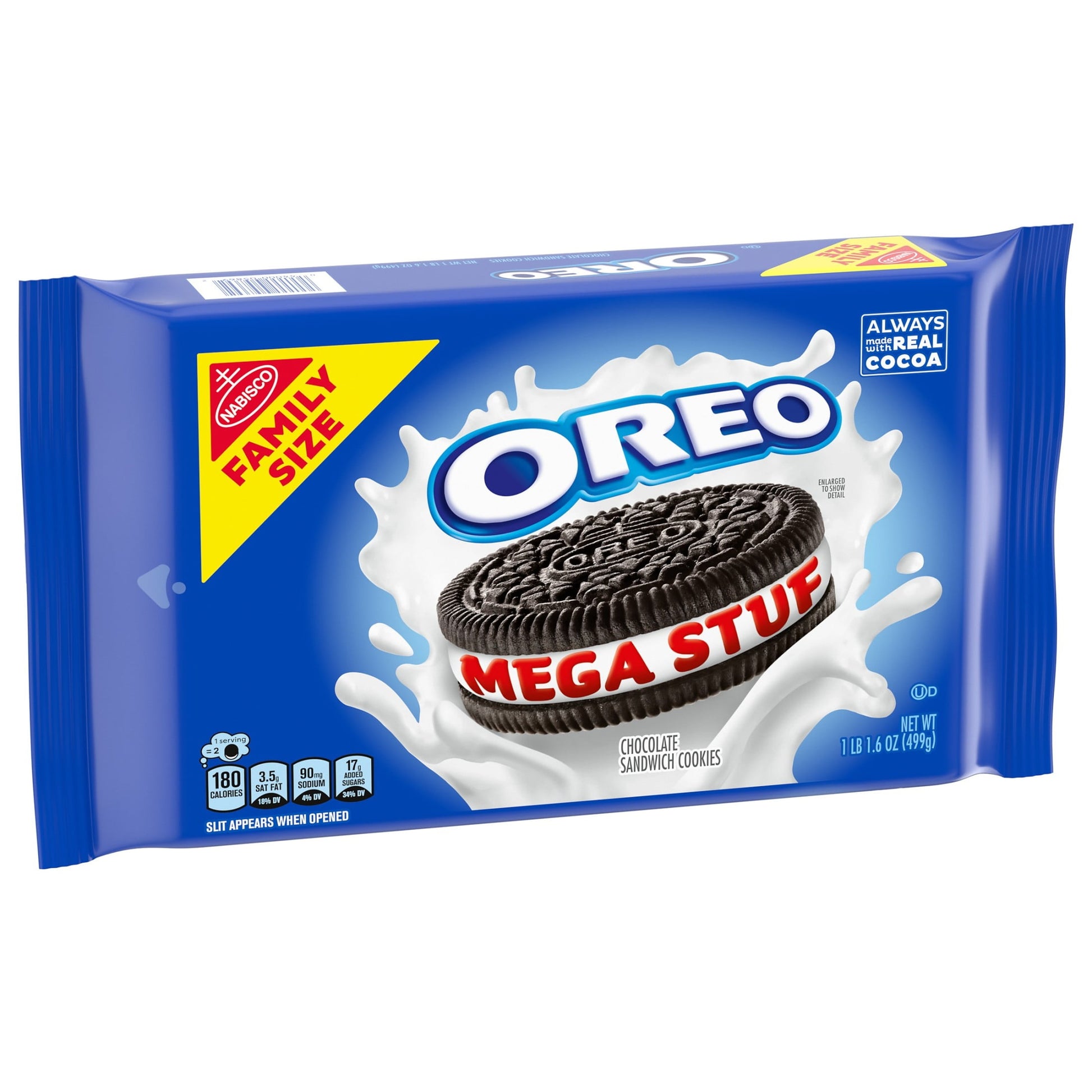 OREO Thins Galletas Sándwich de Chocolate con Crema de Menta, Tamaño Familiar, 11.78 oz
