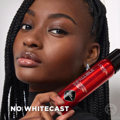 L'Oreal Paris Infallible Spray de ajuste de 3 segundos, niebla microfina para hasta 36 horas de uso, transparente