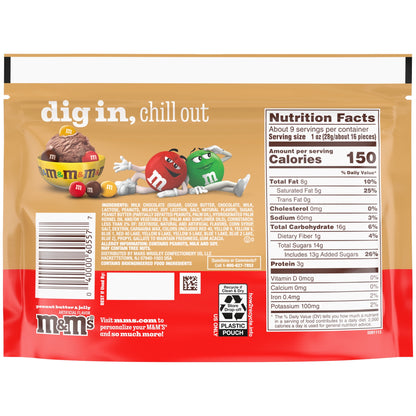 M&M's Mantequilla de Maní y Gelatina, Bolsa de 8.6 oz
