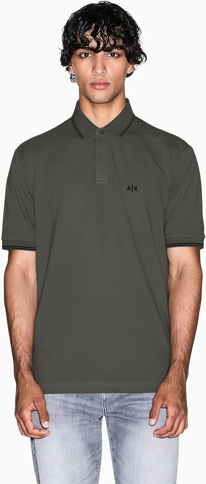 Armani Exchange Mens Regular Fit Small Logo Cotton Polo