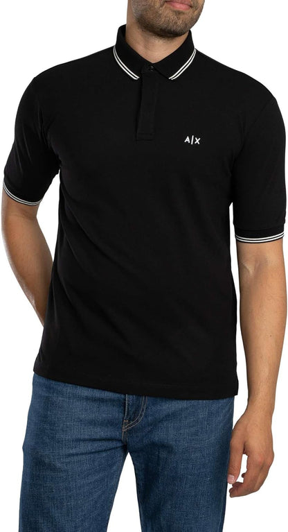 Armani Exchange Mens Regular Fit Small Logo Cotton Polo