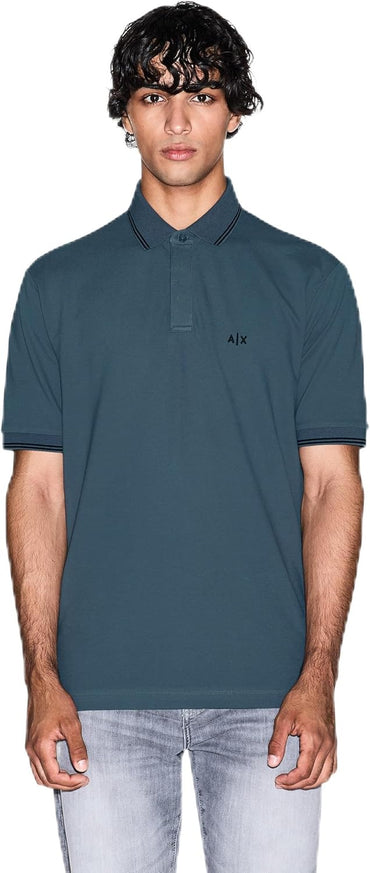 Armani Exchange Mens Regular Fit Small Logo Cotton Polo