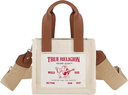 True Religion Bolso de mano, mini bolso de hombro de viaje para mujer con correa ajustable