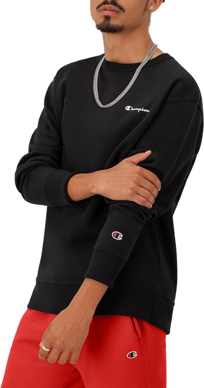 Champion - Sudadera de vellón Powerblend de peso medio con cuello redondo para hombre