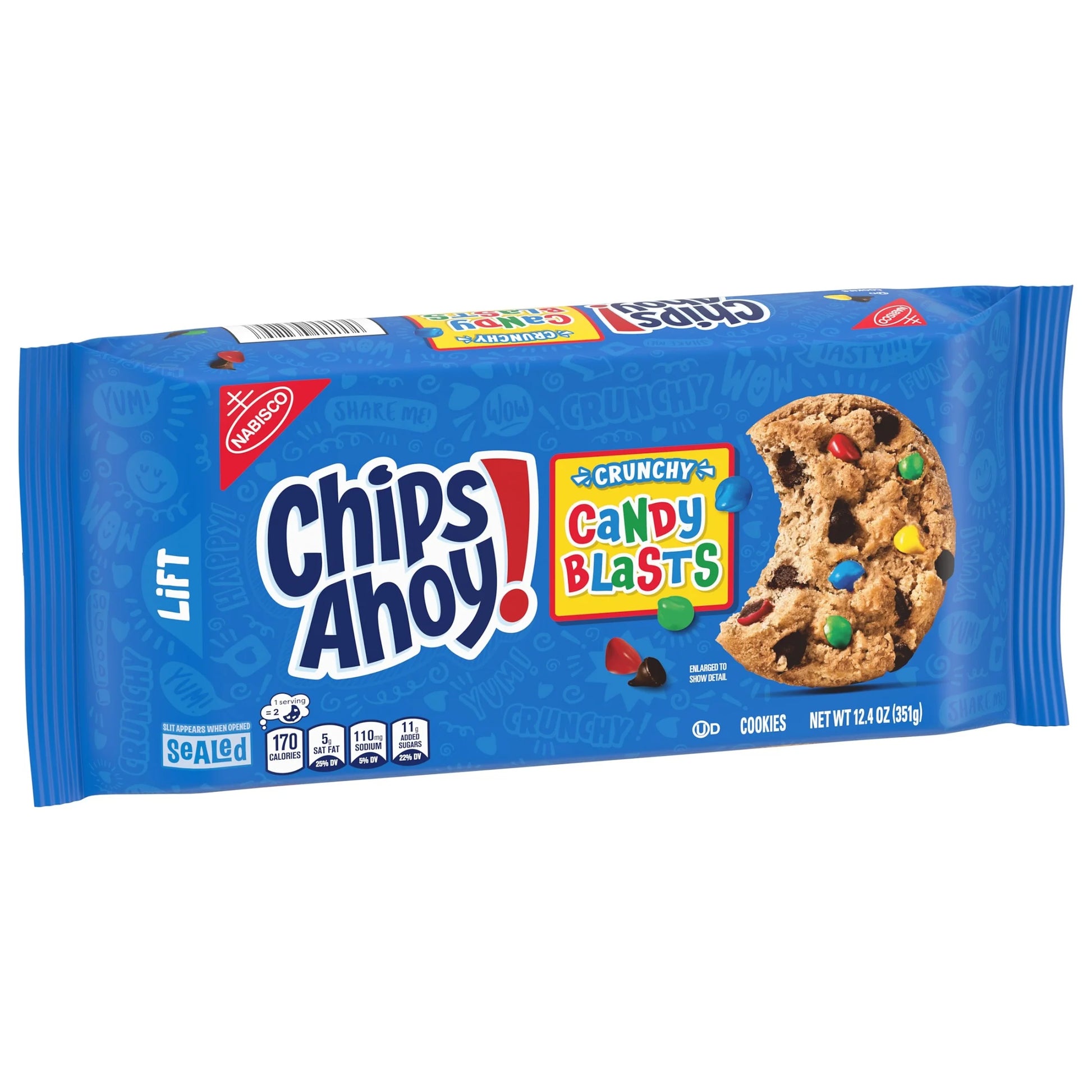 CHIPS AHOY! Galletas Crujientes con Chispas de Chocolate Candy Blasts Fudgy, 12.4 oz