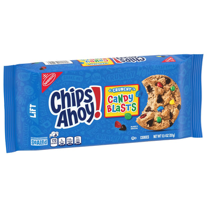 CHIPS AHOY! Galletas Crujientes con Chispas de Chocolate Candy Blasts Fudgy, 12.4 oz