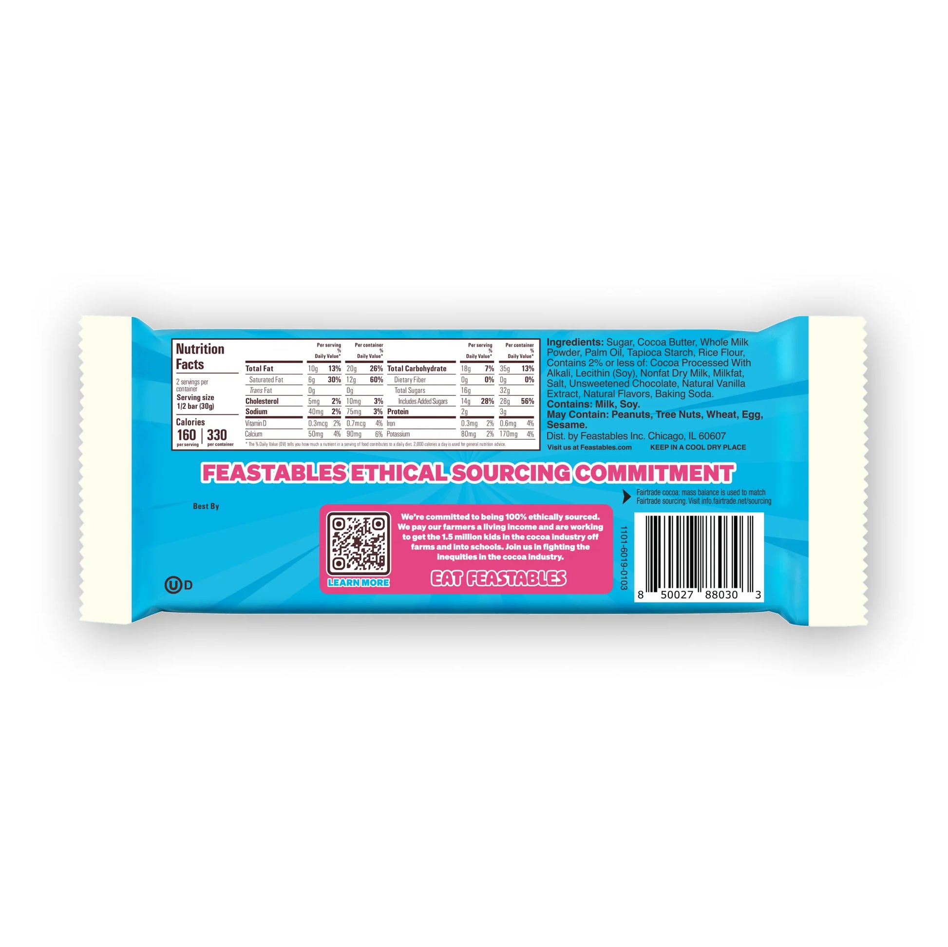 Mr Beast Cookies and Creme White Chocolate Bar, 2.1 Oz (60G), 1 Bar